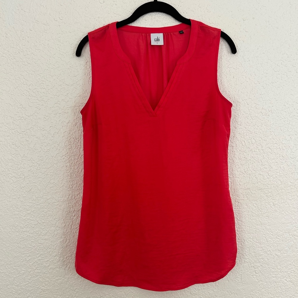 Cabi Sleeveless Coral Top